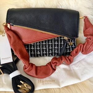 HAMMITT DILLON SMALL CLUTCH/SHOULDER/CB in Midnight Trellis NWT